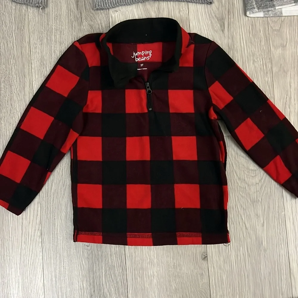 Bundle of 6❗️Grinch Sweater & Fleece 1/4 Zip Tops & Turtleneck-Size 3T - Picture 12 of 16